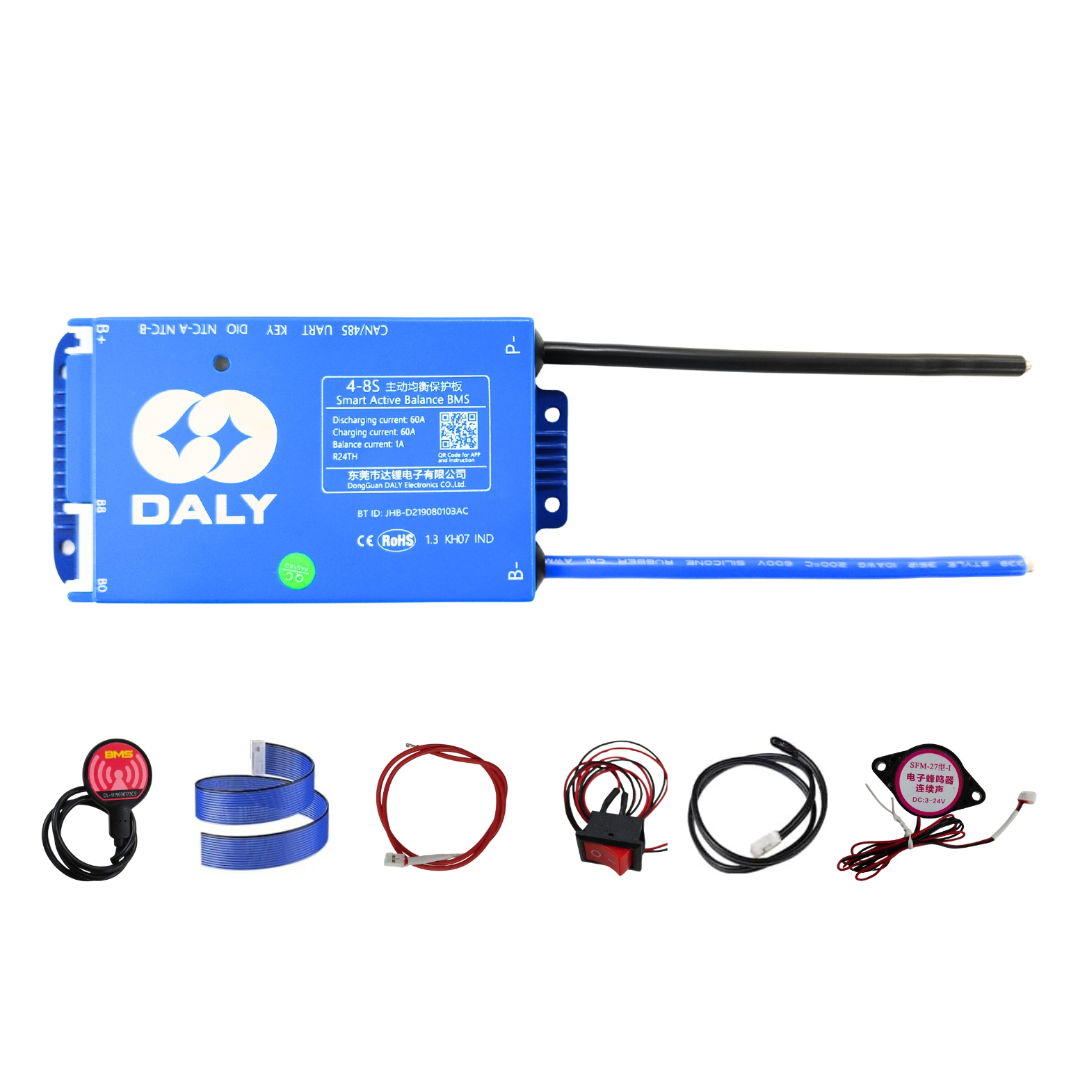 DALY 100BAL SMART BMS 4-8S 60A